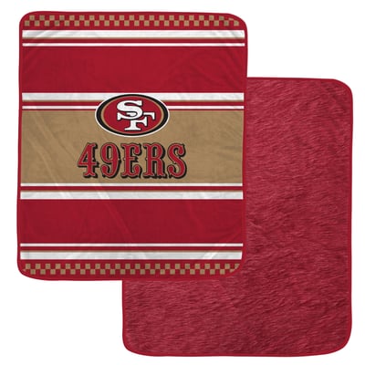San Francisco 49ers Pegasus 60" x 70" Checkered Dash Faux Fur Blanket