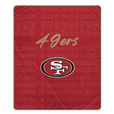 San Francisco 49ers Pegasus Echo Script Fade 50" x 60" Ultra Soft Throw Blanket