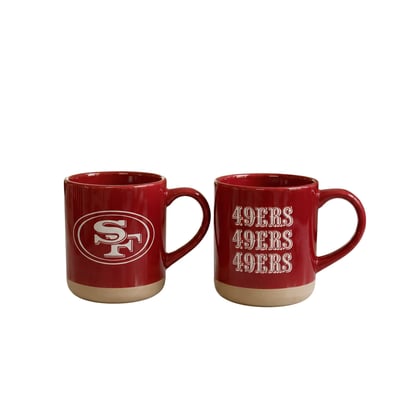San Francisco 49ers Pegasus Two-Piece 14oz. Echo Logo Ceramic Mug Set