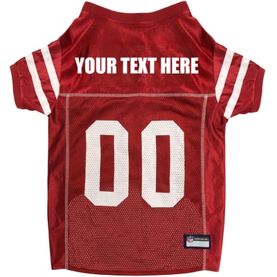 San Francisco 49ers Pets First Personalized Pet Jersey - Scarlet