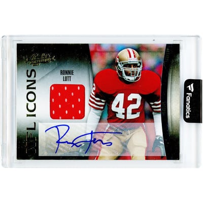 Ronnie Lott San Francisco 49ers Autographed 2010 Panini Absolute Memorabilia Game Used Relic #25 #31/50 Card