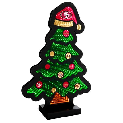San Francisco 49ers 12" Christmas Tree LED Infinity Light