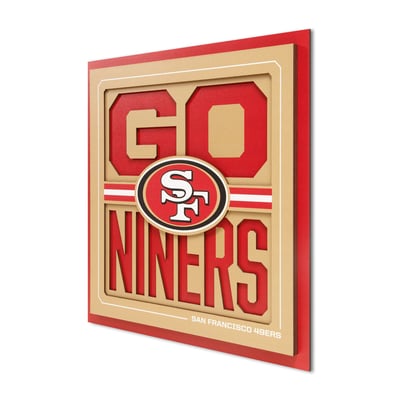 San Francisco 49ers 12" x 12" Slogan Series 3D Wall Art