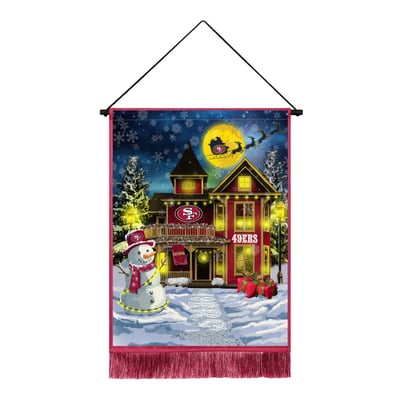 San Francisco 49ers 18" x 24" LED Christmas Tapestry