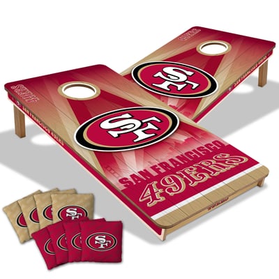 San Francisco 49ers 2' x 4' City Scape Wood Cornhole Game with Bags