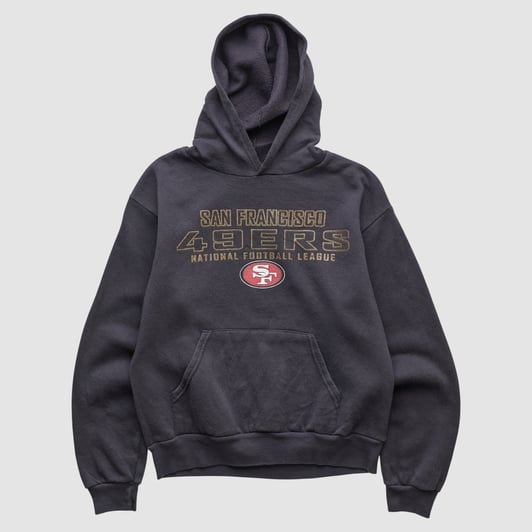 San Francisco 49ers CSA 2000s Hooded Pullover Sweatshirt - Black - XXS by Fanatics Real Vintage
