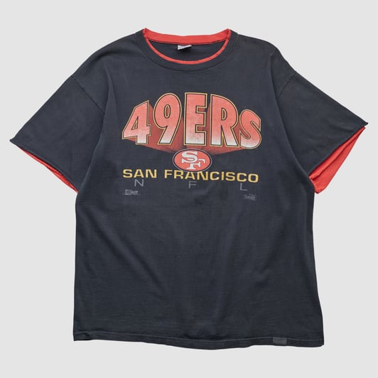 San Francisco 49ers Salem 90s T-shirt - Black - 2XL by Fanatics Real Vintage