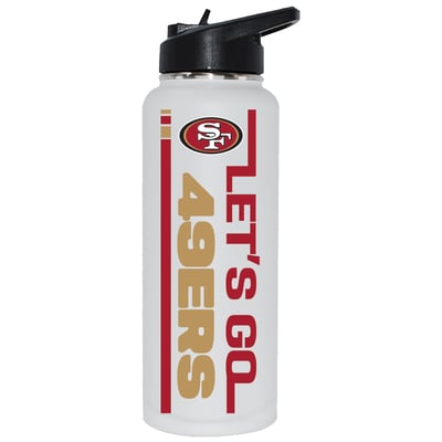 San Francisco 49ers The Memory Company Let's Go 34oz. Stainless Steel Quencher Bottle