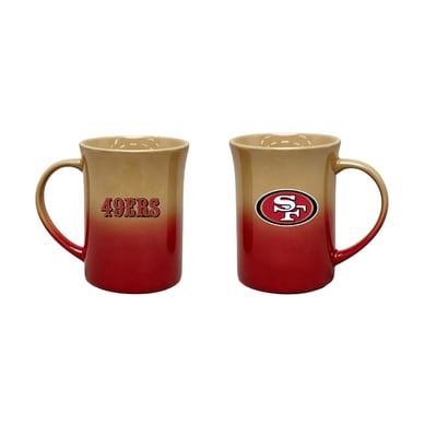 San Francisco 49ers The Memory Company Two-Pack 15oz. Ceramic Ombre Mug Set