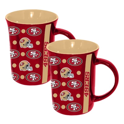 San Francisco 49ers The Memory Company Two-Pack 15oz. Line Up Ceramic Mugs