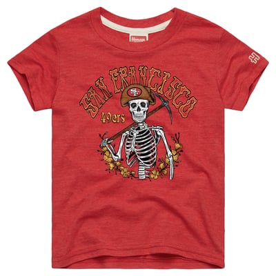  San Francisco 49ers Homage Toddler NFL x Grateful Dead Tri-Blend T-Shirt - Scarlet