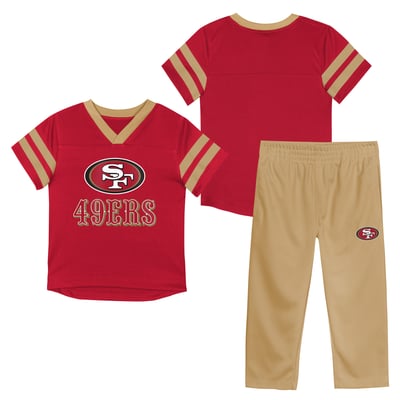 San Francisco 49ers Outerstuff Toddler Red Zone Jersey Top & Pants Set - Scarlet/Gold