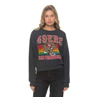 San Francisco 49ers Aviator Nation Unisex Relaxed Tri-Blend Sweatshirt - Charcoal