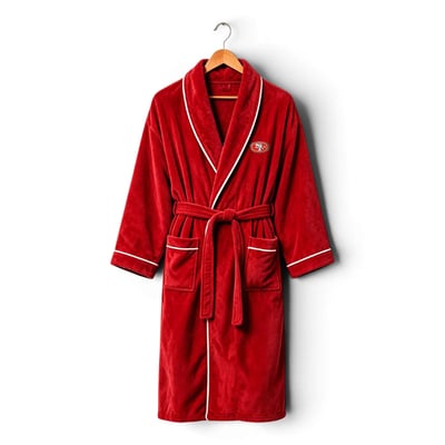 San Francisco 49ers Pegasus Unisex Logo Patch Ultra Cozy Robe - Scarlet
