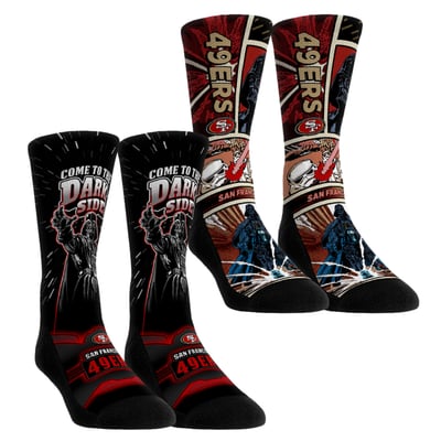  San Francisco 49ers Rock Em Unisex Star Wars Empire Two-Pack Crew Socks - Maroon