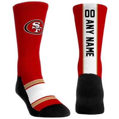  San Francisco 49ers Rock Em Unisex Custom Jersey Crew Socks - Red