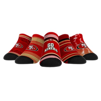  San Francisco 49ers Rock Em Unisex Super Fan Five-Pack Low-Cut Socks Set - 