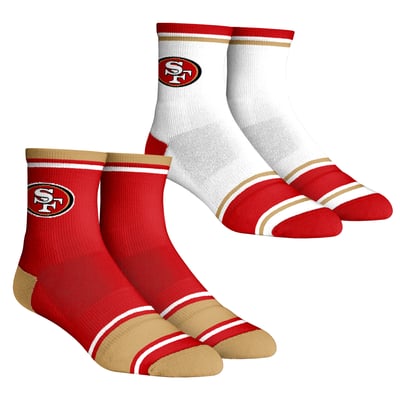 San Francisco 49ers Rock Em Unisex Two-Pack Team Color Crew Socks