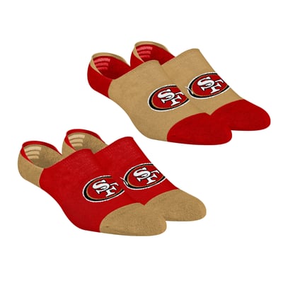 San Francisco 49ers Rock Em Unisex Two-Pack Team Color No Show Socks