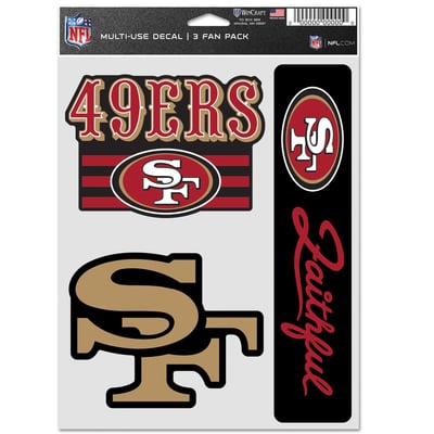 San Francisco 49ers WinCraft  Three-Piece Rivalries Fan Decal Set