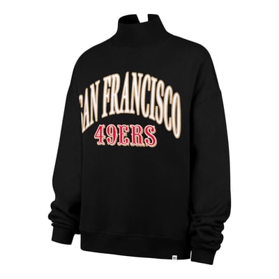 San Francisco 49ers '47 Women's Rivalries Collection Mock Neck Sweatshirt - Black