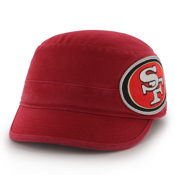 NFL San Francisco 49ers Women’s Red Sequin SF Cadet Military Hat Cap Adjustable Women main image 3