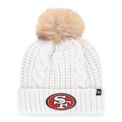 San Francisco 49ers '47 Women's Meeko Cuffed Knit Hat with Pom - White