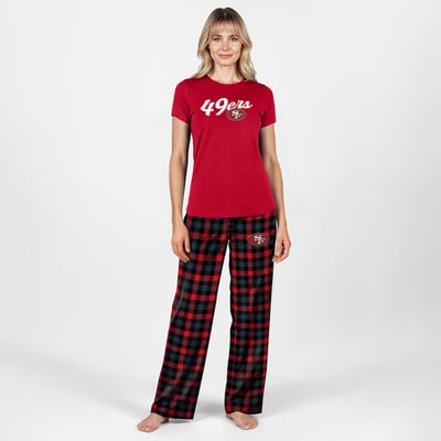  San Francisco 49ers Concepts Sport Women's Highland Sleep Set - Scarlet