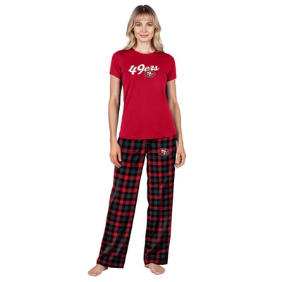 San Francisco 49ers Concepts Sport Women's Plus Size Highland Sleep Set - Scarlet
