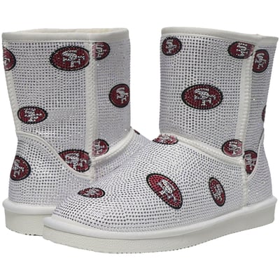  San Francisco 49ers FABGATING by Cuce Women's Logo Pull on Ankle Boots - White