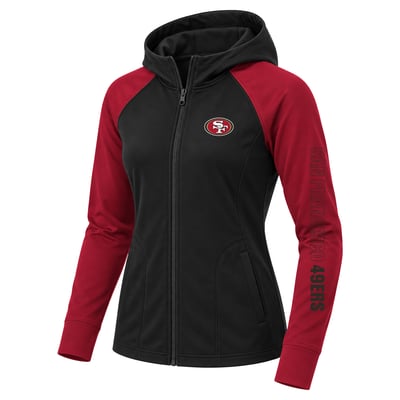 San Francisco 49ers Fanatics Women's Plus Size Cornerback Blitz Full-Zip Hoodie - Black
