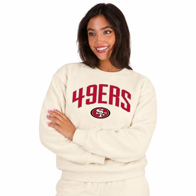 San Francisco 49ers Fanatics Women's Plus Size Hoodie & Pants Lounge Set - Cream