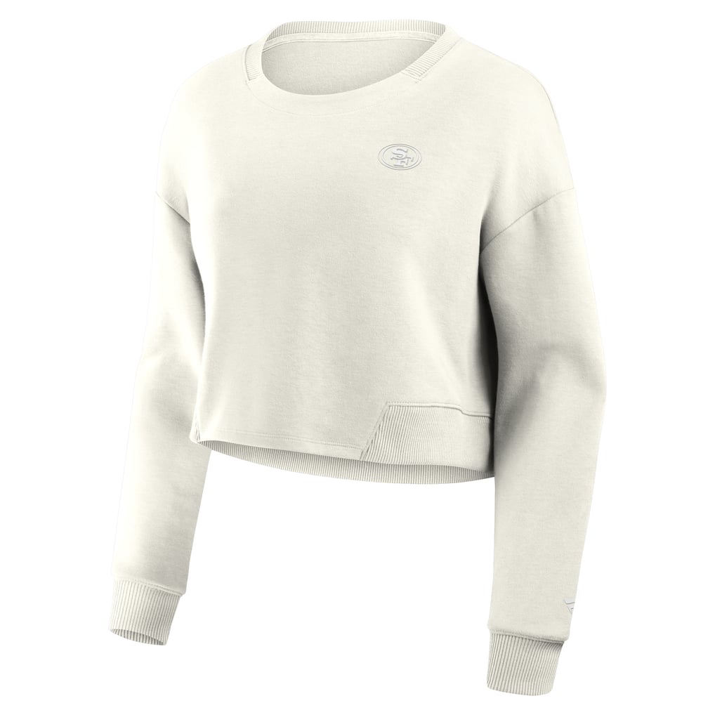 San Francisco 49ers Fanatics Women's Studio Tri-Blend Cropped Pullover Sweatshirt - Cream