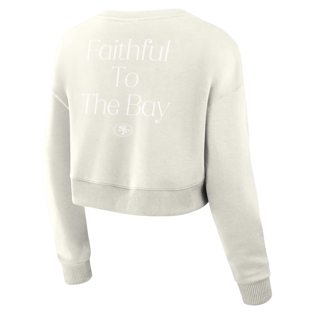 San Francisco 49ers Fanatics Women's Studio Tri-Blend Cropped Pullover Sweatshirt - Cream