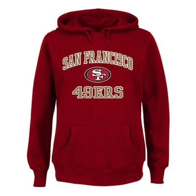 San Francisco 49ers Fanatics Women's Plus Size Heart & Soul Hoodie - Scarlet