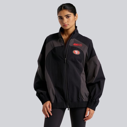 San Francisco 49ers lululemon Women's Ventilated Oversized Track Jacket - Black