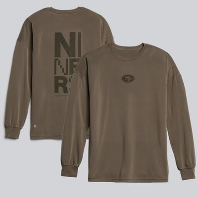 San Francisco 49ers lululemon Women's Easy Set Relaxed Fit Long Sleeve T-Shirt - Solid Nomad