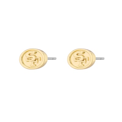  San Francisco 49ers LUV AJ Women's Logo Stud Earrings - Gold