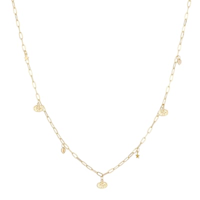 San Francisco 49ers LUV AJ Women's Star & Heart Charm Logo Necklace - Gold