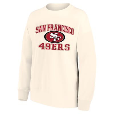 San Francisco 49ers Mitchell & Ness Women's Heart & Soul Plus Size Sweatshirt - Cream