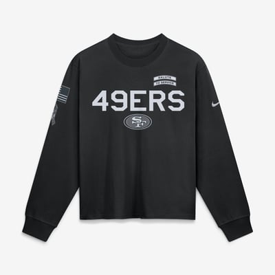 San Francisco 49ers Nike Women's 2026 Salute to Service Sideline Long Sleeve T-Shirt - Black