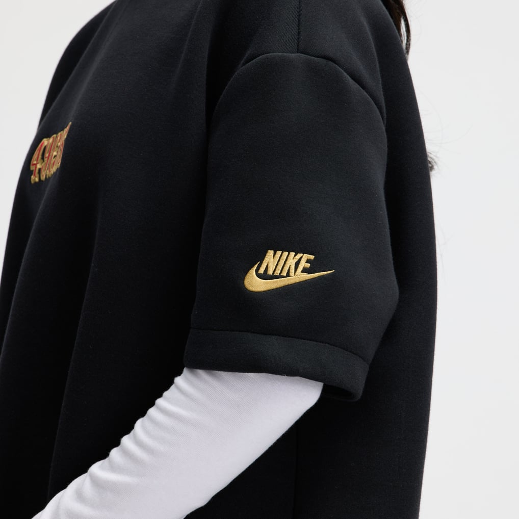 black and gold nike dress Women's San Francisco 49ers Rivalries Collection Oversized Tech Fleece INV-78956
