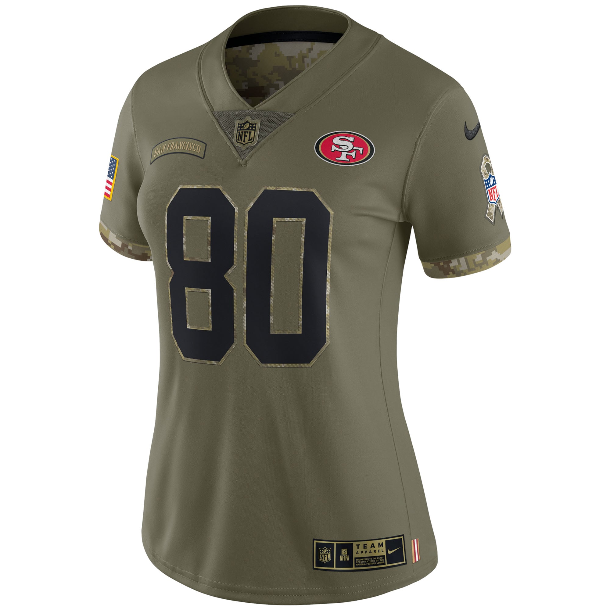 Women's Nike Jerry Rice Olive San Francisco 49ers Salute To