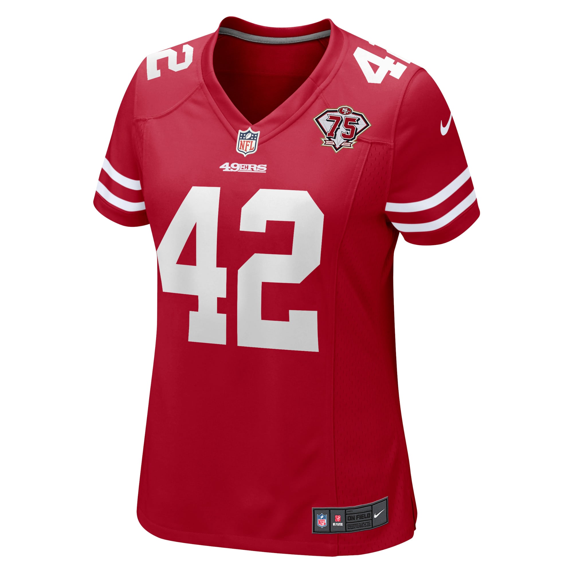 Women's San Francisco 49ers Ronnie Lott Nike Scarlet 75th