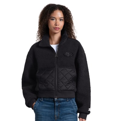 San Francisco 49ers Starter Women's Journeyman Sherpa Full-Zip Jacket - Black