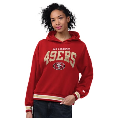 San Francisco 49ers Starter Women's Home Plate Hoodie - Scarlet