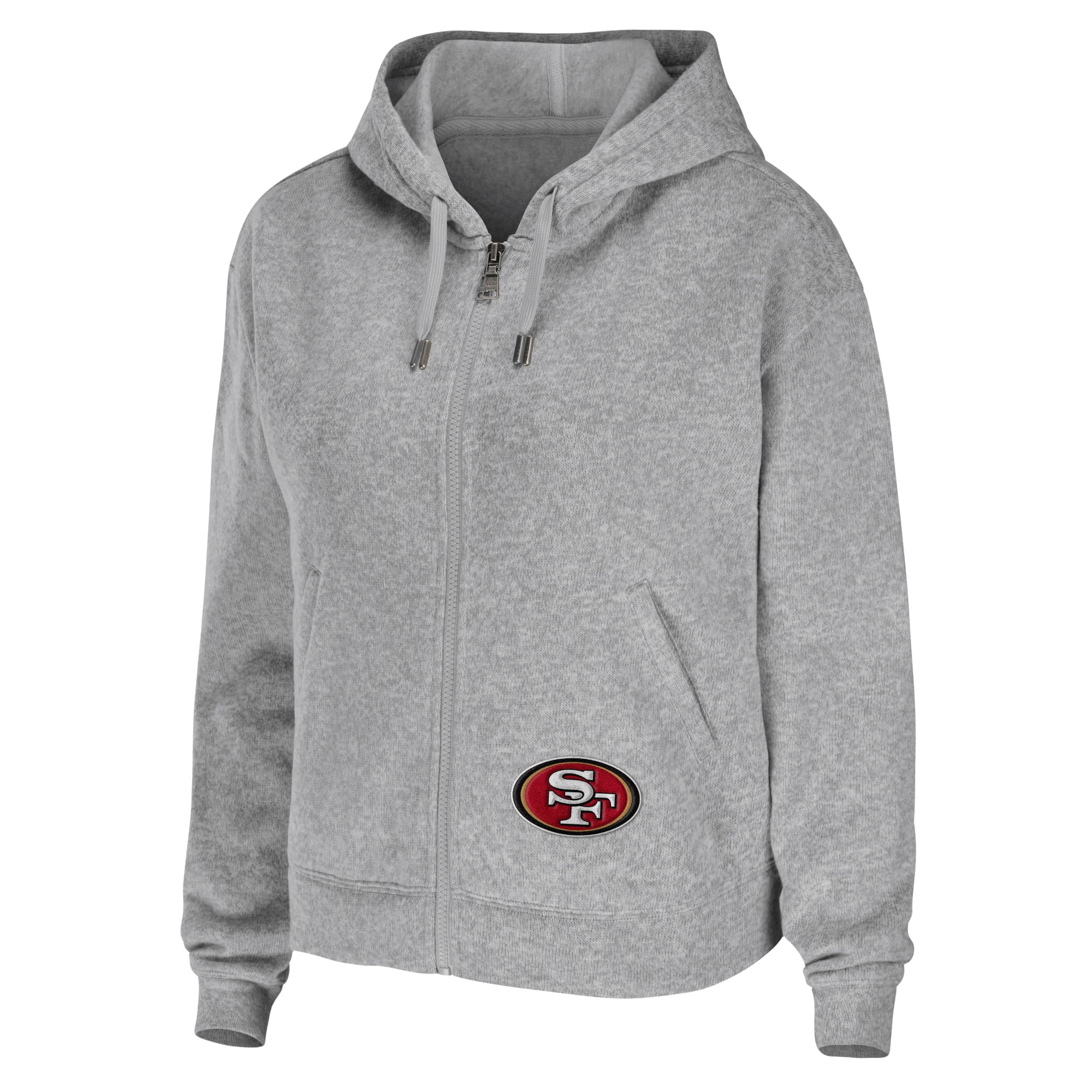 NFL SF49ers 中綿ジップアップパーカー グレー USA企画メンズ3XL Women's San Francisco 49ers WEAR by Erin Andrews Heather Gray Plus