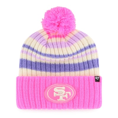  San Francisco 49ers '47 Youth Snow Fort Cuffed Knit Hat with Pom - Pink
