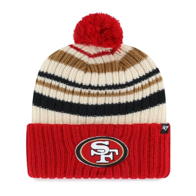  San Francisco 49ers '47 Youth Snow Fort Cuffed Knit Hat with Pom - Tan