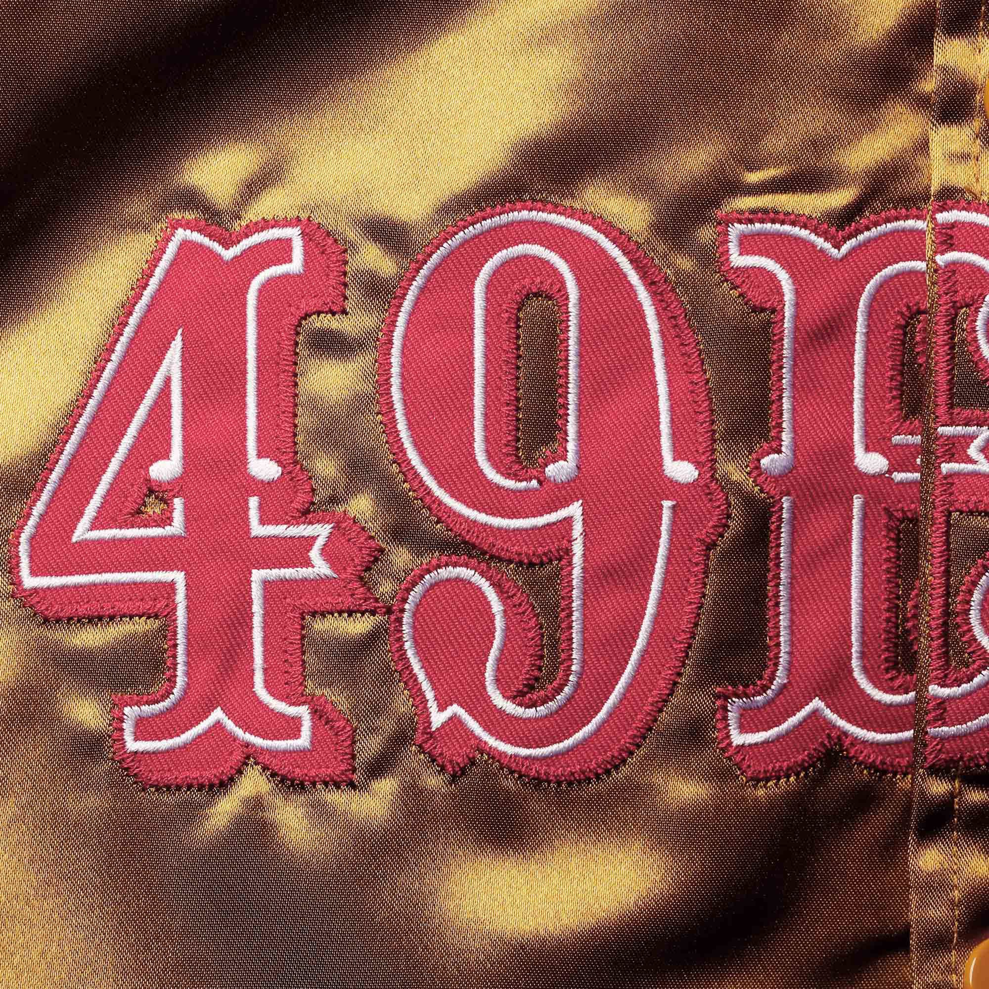 Youth Mitchell & Ness Gold San Francisco 49ers Lightweight Satin